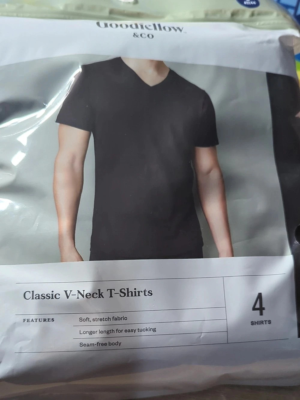 Goodfellow & Co Classic V-Neck T-Shirts Black Size Large